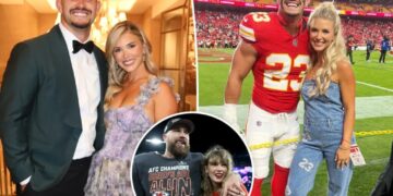 Travis Kelce’s teammate’s wife wins nearly $7K Chanel purse in Taylor Swift wedding raffle