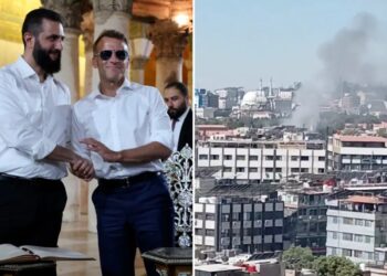 Explosions heard in Damascus during French President Emmanuel Macron’s visit: reports