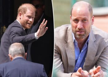Estranged Prince William and Harry are just miles apart during separate public appearances in London