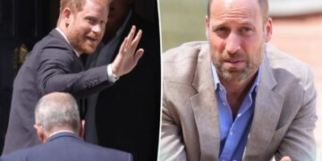 Estranged Prince William and Harry are just miles apart during separate public appearances in London