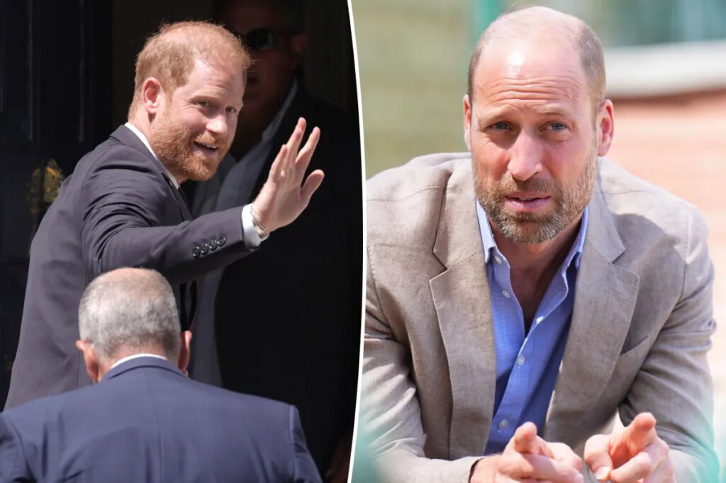 Estranged Prince William and Harry are just miles apart during separate public appearances in London