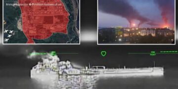 Ukrainian drones batter Russian oil facilities, set more oil tankers ablaze
