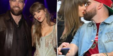 Taylor Swift and Travis Kelce make first appearance post-wedding at  former teammate’s nuptials