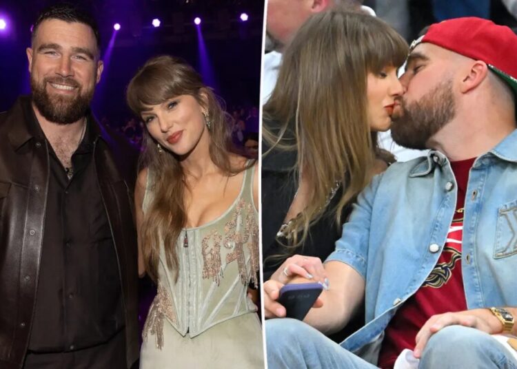 Taylor Swift and Travis Kelce make first appearance post-wedding at former teammate’s nuptials