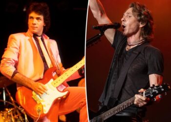 Iconic ’80s rocker shows off ripped body at 76 while performing shirtless