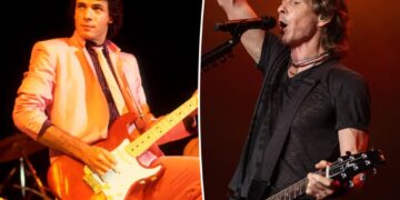 Iconic ’80s rocker shows off ripped body at 76 while performing shirtless