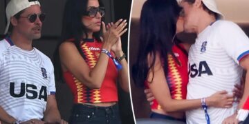 Brad Pitt and girlfriend Ines de Ramon share steamy kiss at FIFA World Cup 2026 match