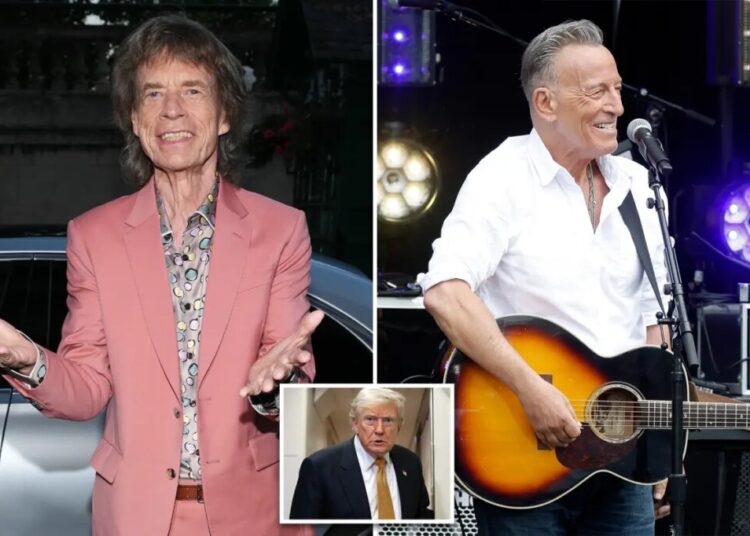 Mick Jagger says fans don’t want political lectures at concerts after Bruce Springsteen’s anti-Trump speeches