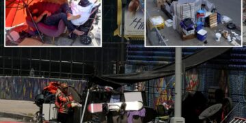 Lawless NYC homeless encampment near Intrepid grows to 12 blocks as locals plead for officials to step in