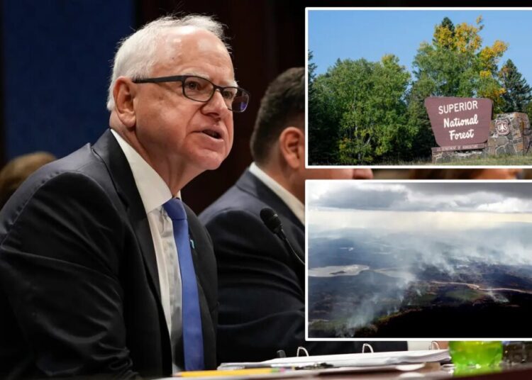 Tim Walz mobilizes National Guard to battle wildfires in Minnesota