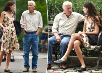 Richard Gere, 76, gets cozy with much-younger onscreen love interest, 28, while filming new movie