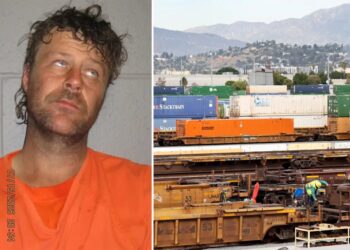 Arizona man who allegedly rode naked atop moving locomotive arrested after bizarre train stunt
