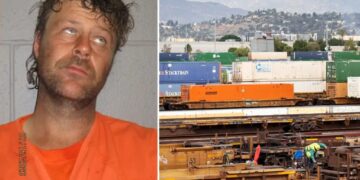 Arizona man who allegedly rode naked atop moving locomotive arrested after bizarre train stunt