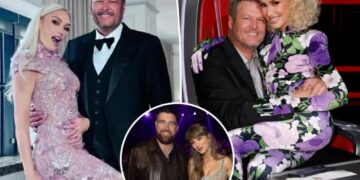 Did Gwen Stefani and Blake Shelton celebrate their 5-year anniversary at Taylor Swift and Travis Kelce’s wedding? Fans think so