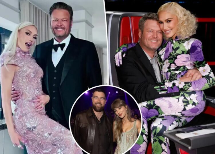 Did Gwen Stefani and Blake Shelton celebrate their 5-year anniversary at Taylor Swift and Travis Kelce’s wedding? Fans think so