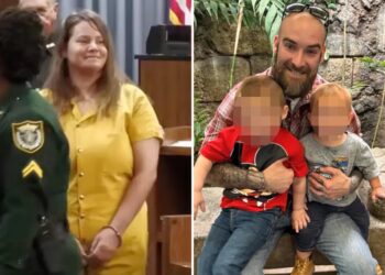 Mom who murdered her ex while he picked up their kids from daycare smiles as gets huge sentence