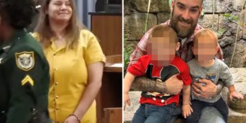Mom who murdered her ex while he picked up their kids from daycare smiles as gets huge sentence