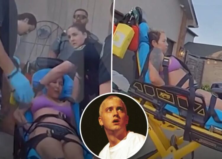 Eminem’s ex-wife, Kim Scott, hurls expletives at cops in tense body cam footage following suicide attempt