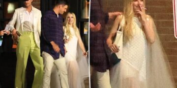 Emma Roberts and Cody John go bar hopping with wedding party after rehearsal dinner