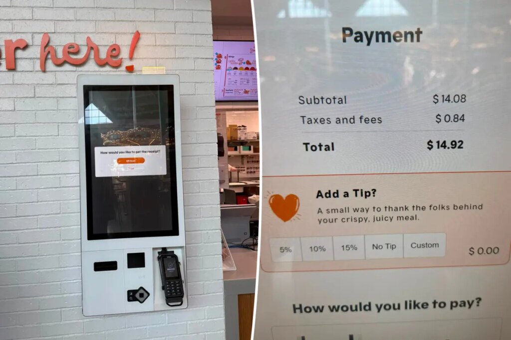 Popeye’s self-service kiosk prompts customer for tip: ‘Delusional’