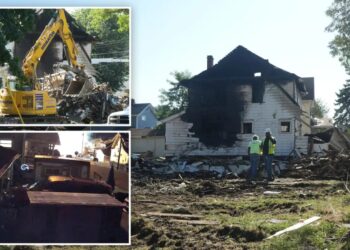 Massive home explosion caught on wild video as 2 launched from ‘missile’-like blast somehow survive