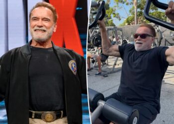 Arnold Schwarzenegger celebrates his 79th birthday showing off his iron-pumping workout, fit physique