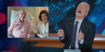 Jon Stewart Mocks Mitch McConnell’s Recovery Photo