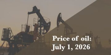 Current price of oil as of July 1, 2026