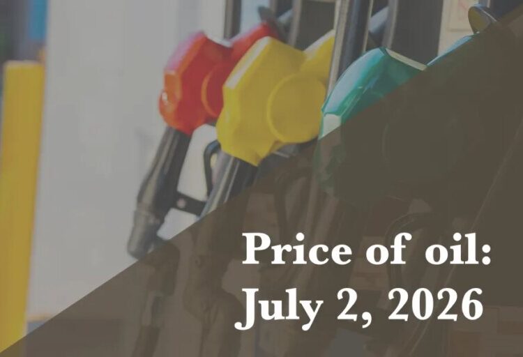 Current price of oil as of July 2, 2026