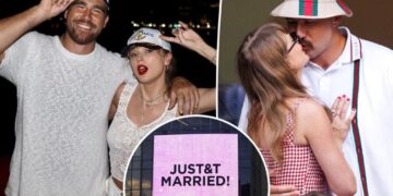 Taylor Swift and Travis Kelce marry in front of A-list pals at extravagant MSG wedding