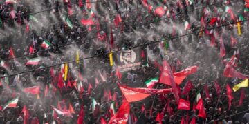 Iranians demand revenge at funeral ceremonies for supreme leader killed during war, while his replacement has yet to appear to mourn his father