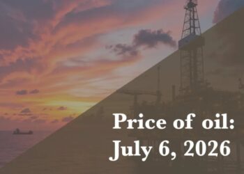 Current price of oil as of July 6, 2026