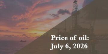 Current price of oil as of July 6, 2026