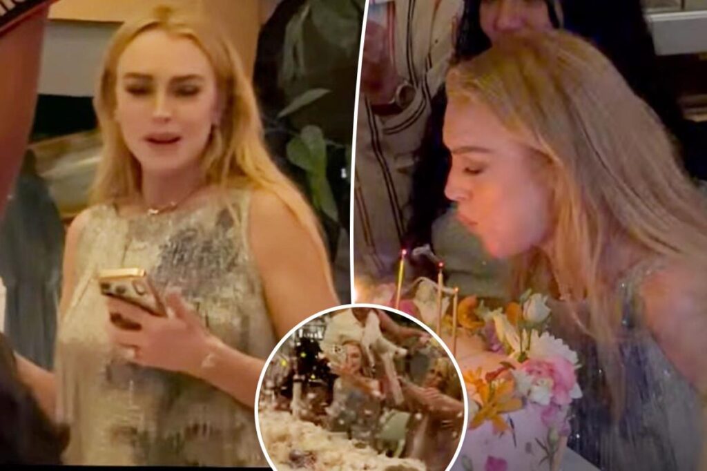Lindsay Lohan celebrates her 40th birthday with family, friends and a toast in the Hamptons