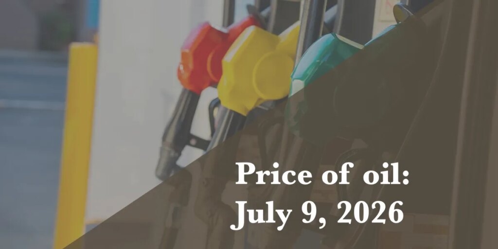 Current price of oil as of July 9, 2026