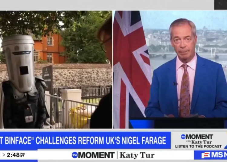 ‘Monty Python twist’: MS NOW in awe as Trump ally forced to run against a trash can