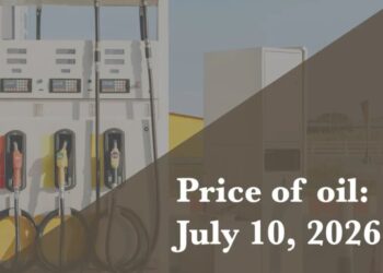 Current price of oil as of July 10, 2026