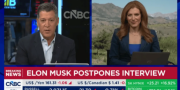 CNBC blindsided as Musk abruptly bails on live interview while SpaceX shares freefall