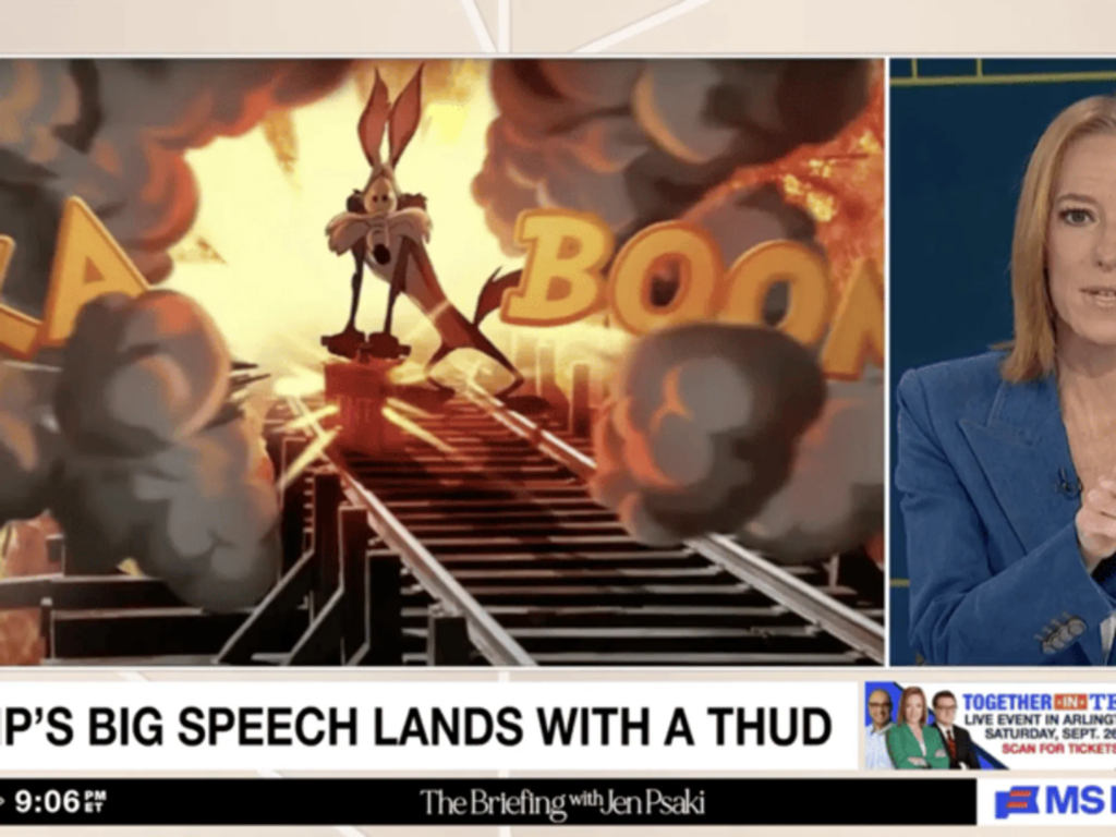 ‘Always blowing himself up’: Trump mocked as Wile E. Coyote by MS NOW’s Jen Psaki