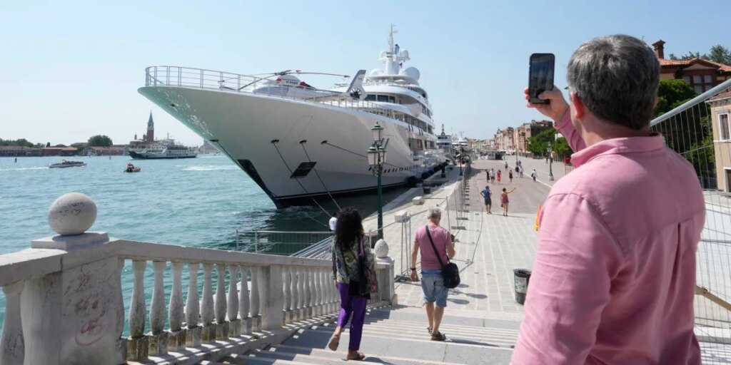 Trump’s billionaire envoy to Italy is on ‘coastal diplomacy’ tour with his super yacht, but it’s enraging people in Venice. ‘It’s gross’