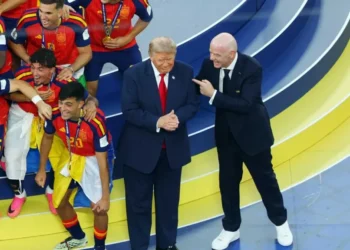 Hot mic catches broadcaster mystified by Trump’s World Cup stunt: ‘Edit him out of that’