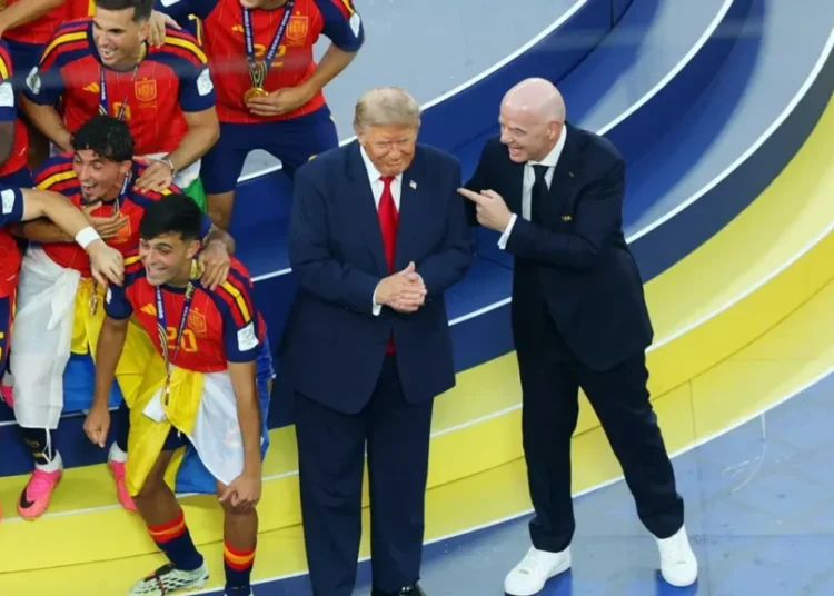 Hot mic catches broadcaster mystified by Trump’s World Cup stunt: ‘Edit him out of that’