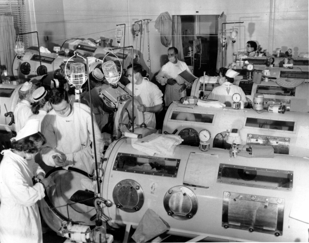 What could die with the last person using an iron lung