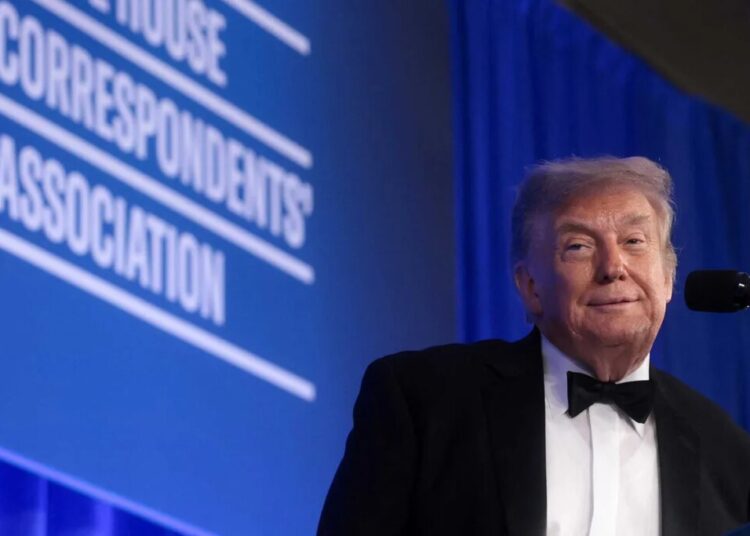 Trump blasted after critics suspect he plagiarized joke during ‘excruciating’ WHCD speech