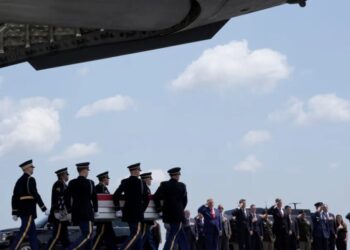U.S. troops killed recently were moved from the Iran war death toll to ‘overseas operations’ after the Pentagon claimed ‘temporary data disruptions’