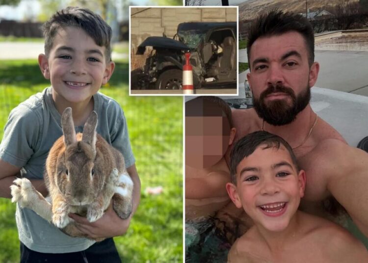 Idaho dad was allegedly drafting Instagram story, texting, browsing Amazon before car crash that killed his son, 7: court docs