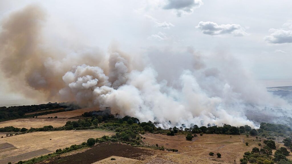 ‘Major Incident’ Declared as England Wildfire Swells to Size of 210 Soccer Pitches