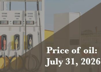 Current price of oil as of July 31, 2026