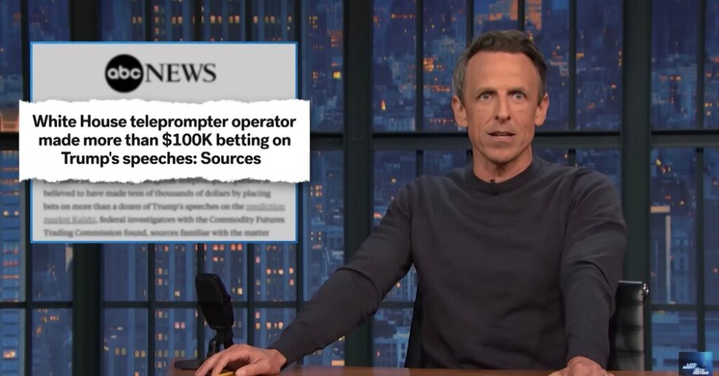 Late Night Is Amused by Alleged White House Teleprompter Grift