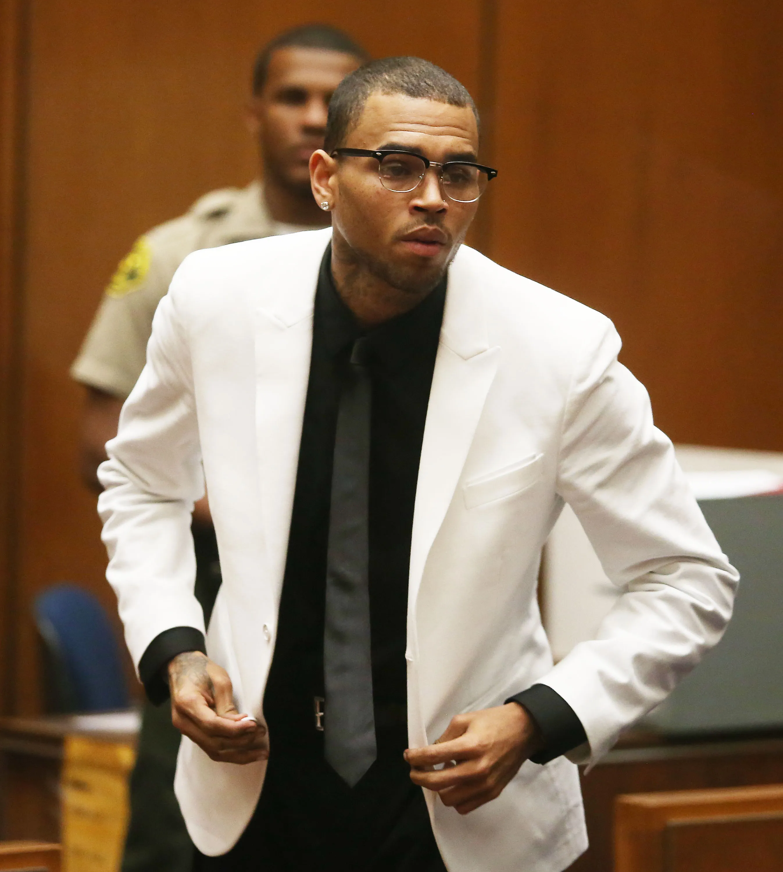 Chris Brown in court in 2013